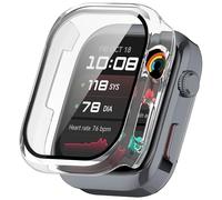 FTRONGRT Funda Compatible con Huawei Watch D2, PC + Película Templada, Protección Todo Incluido Anti-Rasguños Estuche Protector Compatible con Huawei Watch D2. Transparente