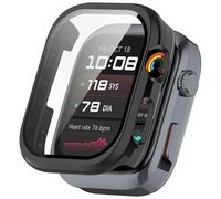 FTRONGRT Funda Compatible con Huawei Watch D2, PC + Película Templada, Protección Todo Incluido Anti-Rasguños Estuche Protector Compatible con Huawei Watch D2. Negro