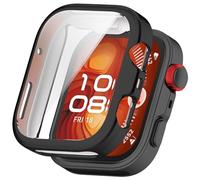 FTRONGRT Funda Compatible con Huawei Watch Fit 4 Pro, Galvanizado TPU Suave, Todo Incluido, Anti-Rasguños Mirar Estuche Protector. Negro