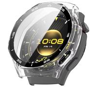 FTRONGRT Funda Compatible con Huawei Watch GT 6 Pro 46mm, PC + Película Templada, con Escala, Anti-Rasguños Incluido Estuche Protector. Transparente