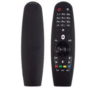 FTRONGRT Funda Compatible con LG AN-MR650A / LG AN-MR600, Ultrafino y Ligero, Anti-Caída, Anti Choques, Silicona Suave Mando a Distancia Funda Protectora Todo Incluido.Negro
