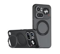 FTRONGRT Funda Compatible con Nothing Phone 4a Pro (Soporte Duradero de 360° para Magnética) Protección Completa de la Cámara, Funda Protectora para Teléfono a Prueba de Golpes.Negro