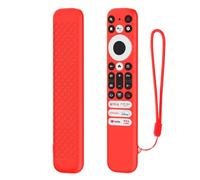 FTRONGRT Funda Compatible con TCL RC902V/802NU1, Ultrafino y Ligero, Anti-Caída, Anti Choques, Funda Protectora de Silicona Suave para Mando a Distancia.Rojo