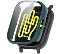 FTRONGRT Funda Compatible con Xiaomi Redmi Watch 5 Active, PC + Película Templada, Protección Todo Incluido Anti-Rasguños Estuche Protector Compatible con Xiaomi Redmi Watch 5 Active. Pino Aguja Verde