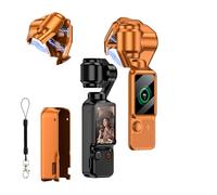 FTRONGRT Funda Magnética Compatible con dji Osmo Pocket 3, Protector Antiarañazos Snap-on con Película de Pantalla, Carcasa Portátil y Fácil de Almacenar, Anti-Huellas y Anti-pulsaciones.Naranja