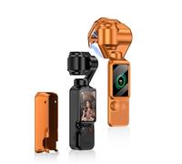 FTRONGRT Funda Magnética Compatible con dji Osmo Pocket 4, Protector Antiarañazos Snap-on con Película de Pantalla, Carcasa Portátil y Fácil de Almacenar, Anti-Huellas y Anti-pulsaciones.Naranja