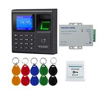 FTSTech Tarjeta Contraseña Huella Digital RFID Kit de Puerta,Sistema de Proximidad de Seguridad para el Hogar, Teclado Biométrico, Encendido, Llaves, Botón de Salida (without Lock Kit)