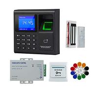 FTSTech Tarjeta Contraseña Huella Digital RFID Kit de Puerta,Sistema de Proximidad de Seguridad para el Hogar, Teclado Biométrico, Encendido, Llaves, Botón de Salida (60kg Magnetic Lock Kit)