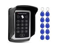 FTSTech Teclado de Control de Acceso Digital de 125KHz con Control de Acceso al Aire Libre Adecuado para el Sistema de Seguridad del Hogar+10 Piezas de Ilave Azul