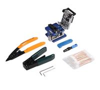 FTTH Empalme Kit de herramientas de pelado de fibra óptica con cuchilla de fibra Pelacables de fibra óptica Herramienta de pelado de fibra óptica Guía de corte de pelacables de recubrimiento