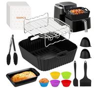 FTUREERA Freidora de aire caliente Accesorios para Ninja Max PRO 6,2L AF180EU y Ninja PRO 4,7L AF140EU Freidora de Aire Caliente, 113 Piezas Accesorios para Ninja, Incluyendo Parrilla de Papel para