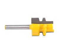 FTVOGUE 1 PPCS Cortador de Bits de Enrutador de Bloqueo de Vástago de ángulo Simétrico para un Corte Eficiente en Placa Sólida, MDF, Aglomerado 1/4