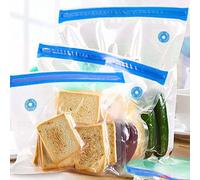 FTVOGUE 10 Uds Bolsas de Vacío para Alimentos 22x21cm Bolsas Selladoras Al Vacío Reutilizables de Calidad Alimentaria para Almacenamiento de Alimentos con Clip de Bomba para Conge