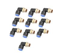 FTVOGUE 10 UNIDS Codo Neumático Accesorios de Conector Rápido Rosca G1/4 8 Mm Empuje para Conectar Accesorios de Aire para Herramientas de Aire Manguera de Compresor Giratorio de 360