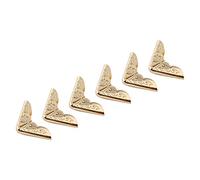 Ftvogue 100 unids Retro Libro, Accesorios Decorativos Adornos de Metal Amarillo álbumes Scrapbooking Menús Carpeta Portátil Archivo Corner Edge Protectores