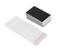 FTVOGUE 100Pcs/Set Tarjetas de Exhibición de Aretes Negros con Bolsas Autoadhesivas para Exhibición de Accesorios de joyería