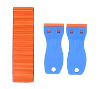 FTVOGUE 102 Piezas de Rascador de Afeitar ABS de Doble Filo, Juego de Herramientas de Limpieza para Raspar Pegatinas de Pegamento con Ergonómico para Electrodomésticos de Vidrio y Metal