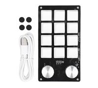 FTVOGUE 12 Teclado Mecánico a Prueba de Polvo con Interruptor Rojo para OS X, Teclado de Control Industrial