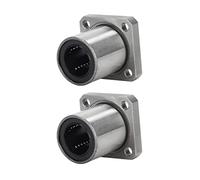 FTVOGUE 2 Rodamientos Lineales de Bolas con Brida Cuadrada LMK20UU 20 Mm de Diámetro de Orificio 32 Mm OD 42 L para Sistemas de Movimiento Lineal con Baja Fricción y Movimiento Suave