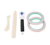 FTVOGUE 2 Rollos Cinta Adhesiva de Lámina de Cobre 5 Mm Cinta de Lámina de Cobre Respaldada para Artesanías de Vidrieras con Raspadores de 50 M de Longitud para Proyectos de Bricolaje