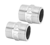 FTVOGUE 2 uds., Accesorios de Tubería Roscados de Acero Inoxidable con Boquilla Hexagonal de Rosca Macho de 1 Pulgada con Conexión Tipo Perilla para Herrajes de Plomería, Gas y Agua