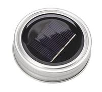 FTVOGUE 20 LED Al Aire Libre Solar Mason Jar Tapa de Luz Impermeable sin Llama Solar Fairy String Tapas para Tarros Normales 6,6 Pies
