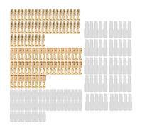 FTVOGUE 200PCS Conectores de Terminales de 4,0 Mm Kit Surtido Conectores de Cables Automotrices Terminales de Plástico Dorado con Funda Aislante Transparente para Conexión Eléctrica del