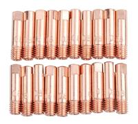 FTVOGUE 20Pcs Punta de contacto de cobre para 15AK MIG/MAG Antorcha de soldadura Consumibles 0.8/1.0mm(0.8mm)