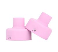 FTVOGUE 2pcs Boquilla de Cerámica de Soldadura TIG 24# 2.4 Mm para WP9/20/25/17/18/26, Soldadura de Aluminio de Malla de Acero Inoxidable Resistente a Alta Temperatura