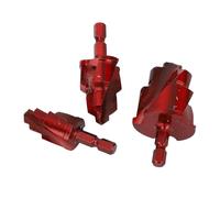 FTVOGUE 3 Brocas Escalonadas de Elevación con Vástago Hexagonal de 1/4 de Pulgada para Reparación de Tubos PPR, Perforación y Avellanado Precisos, Ideales para Profesionales y Entusiastas del