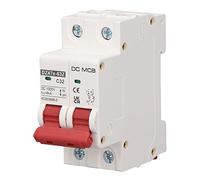 FTVOGUE 32A 2P DC Mini Circuiter Din Rail Montaje PV DC Circuiter DC con Estructura Modular Cable de Sujeción de Tornillo para Sistemas de Alimentación de CC