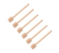FTVOGUE 50 Palitos para Miel, Agitadores de Madera para Miel con Ranuras Profundas, Largo para Jarabe de, Melaza, Líquidos Viscosos (Exquisito 10CM)
