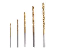 Ftvogue 50Pcs Mini Brocas Torcidas Mano PrecisióN Pin Tornillo Conjunto de CarpinteríA Acero de Alta Velocidad Titanio Recubierto de Titanio Broca Recta