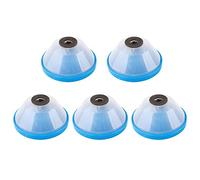 FTVOGUE 5pcs Tazón de Polvo de Taladro Silencioso con Diseño de bloqueo: Cubierta de Polvo de Sierra de Agujeros Portátiles para Techo, Material Antideslizante, Azul, Transparente