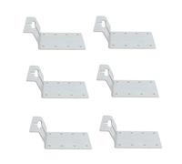 FTVOGUE 6 Soportes de Montaje para Postes en T, Hierro de 3 Pulgadas, Soportes para Valla de Buzón para Equipos de Jardinería, Letreros y Aviarios, Chapado en Zinc Resistente
