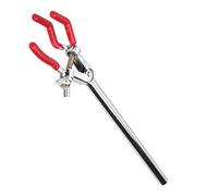 FTVOGUE Abrazadera de Tres Mandíbulas para Instrumentos de Laboratorio, Soporte para Matraces de Aleación de Zinc, Ideal para Tubos de Ensayo y Condensadores en Aplicaciones Científicas (S)