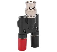 FTVOGUE Adaptador BNC Macho a Poste de Unión de 4 Mm Núcleo Interno de Latón ABS Conector BNC Macho a 4 Mm Columna de Conexión Doble de 500 V para Uso en Banco de Laboratorio de Pruebas Eléctricas