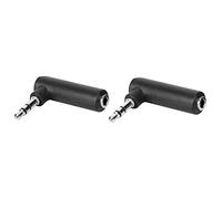 FTVOGUE Adaptador de 3,5 Mm Adaptador de Auriculares de ángulo Recto de Cobre Paquete de 10 Conector Macho a Hembra de 3,5 Mm Conversión de Audio de y 4 Polos para Auriculares Espacios Reducidos y