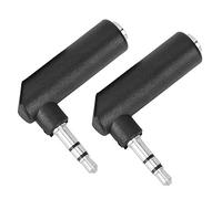 FTVOGUE Adaptador de 3,5 Mm Cobre Conector Macho a Hembra de 90 Grados Paquete de 10 Conversión de Audio Estéreo 5VA 212 °F Clasificado para Auriculares Teléfonos Tabletas Computadoras Portátiles