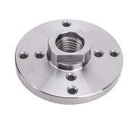FTVOGUE Adaptador de Husillo de Torno Placa Frontal de Acero de 4 Pulgadas para Torneado de Madera, Rosca 1x8TPI Diseño Resistente en Forma de H con 8 Orificios para Tornillos para Proyectos de