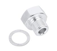 FTVOGUE Adaptador de Montaje, Conector de Manguera de Grifo Métrico a Hembra NPT de 1/8", Adaptador de Montaje de Tubería de Aleación de Aluminio, Accesorio Macho M12X1.5 para Tubería Industrial