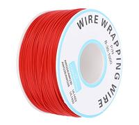 FTVOGUE Alambre de Envoltura de Cobre Estañado, Resistencia a Altas Temperaturas con Cable de un Núcleo, 0,25 Mm para Reparación de Placas de Circuito y Pantallas LCD (rojo)