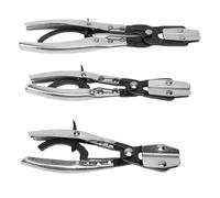 FTVOGUE Alicates para Mangueras de Trinquete, Mordazas Giratorias Dentadas de 8, 10 y 12 Pulgadas con Bloqueo Ajustable, para Mantenimiento de Líneas de y Refrigerante de Radiadores