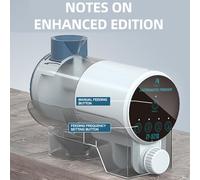 FTVOGUE Alimentador Automático de Peces, Material ABS, Volumen de Alimentación Ajustable, Almacenamiento de 220 Ml, para Acuarios y Peceras (Versión de actualización)