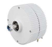 FTVOGUE Alternador de Imán Permanente de CA Trifásico de 24 V, Generador de Imán Permanente de Aleación de Aluminio de 300 W, Diseño de Ejes Duales Síncronos para Turbinas Eólicas Verticales u (300W)
