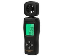 FTVOGUE Anemómetro Digital, Medidor de Velocidad del Viento Portátil con Pantalla LCD Retroiluminada, Mide la Velocidad y Temperatura del Viento, Ideal para Aplicaciones HVAC y CFM