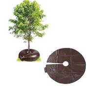 FTVOGUE Anillo de Riego para árboles, Bolsa de Riego de Liberación Lenta de 10 Galones para árboles, con de por Goteo de PVC, Bolsa de Agua de Raíz Profunda Reutiliz (Café)