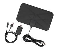 FTVOGUE Antena de TV Digital, HD 4K 1080P Antena Terrestre Interior Ganancia 25DBI Alcance de 50-80 Millas Recepción de 360 Grados, con Soporte Adhesivo, para Canales Libres