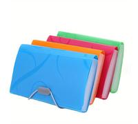 FTVOGUE B6 13 Pocket Bill Organizer Estuche en Expansión con la Cubierta Impermeable El Organizador de Documentos de Acordeón Viene con una Hoja de Pegatinas (C-2)