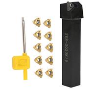FTVOGUE Barra de Perforación de la Herramienta de del Torno CNC - Corte Rápido y Reemplazo Conveniente - 10 Piezas 16er AG60 Inserto de Cuchilla AG60